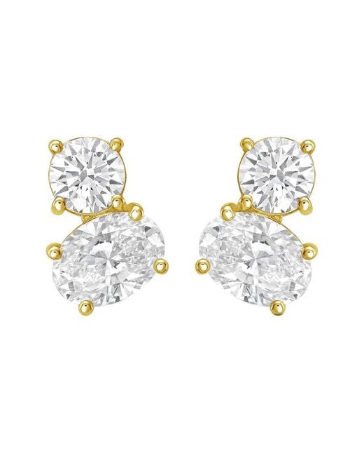 Diana M Metallic 14K 12.00 Ct. Tw. Two-Stone Earrings
