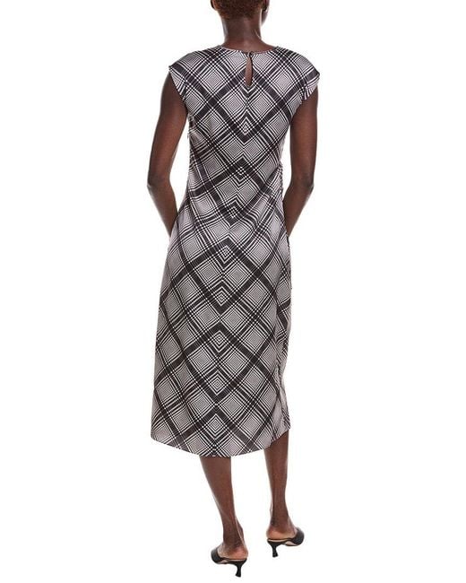 10 Crosby Derek Lam Gray Adelita Crepe Back Satin Dress