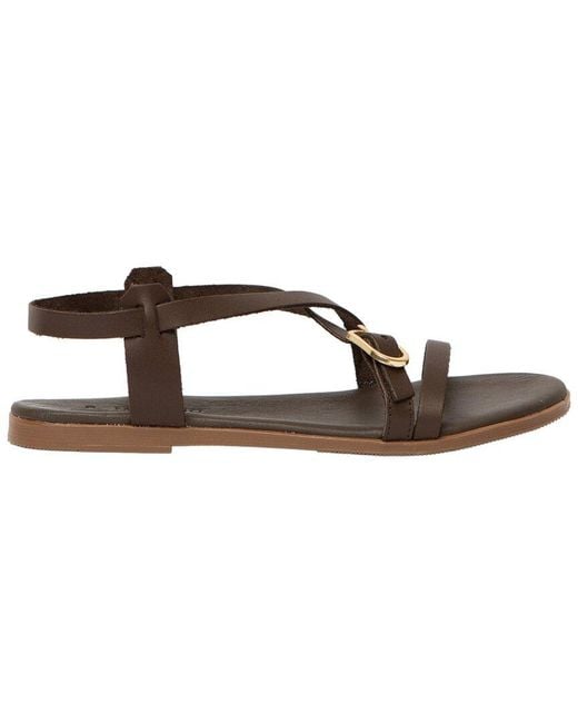 Menina Step Brown Vera Leather Sandal