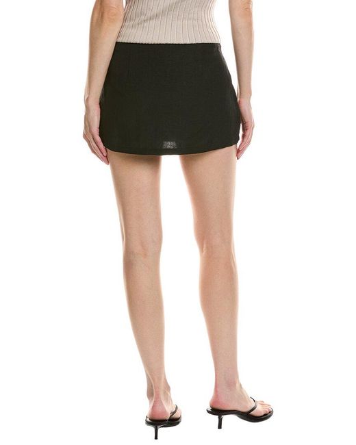 Nia Green Valencia Linen-Blend Skort