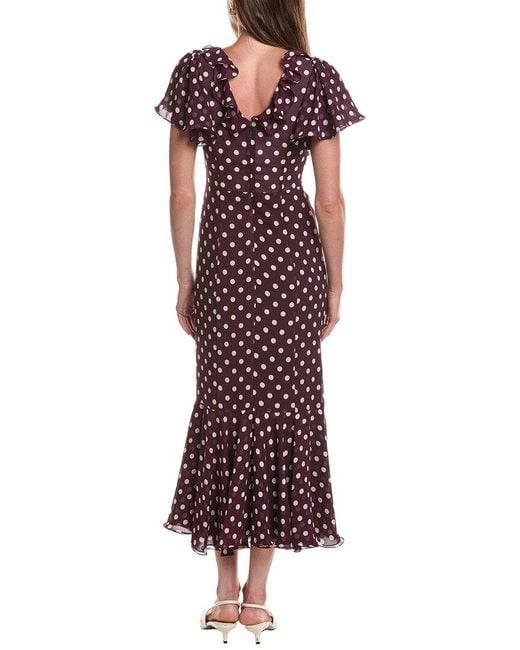 Cinq À Sept Red Camille Polka Dot Clio Dress