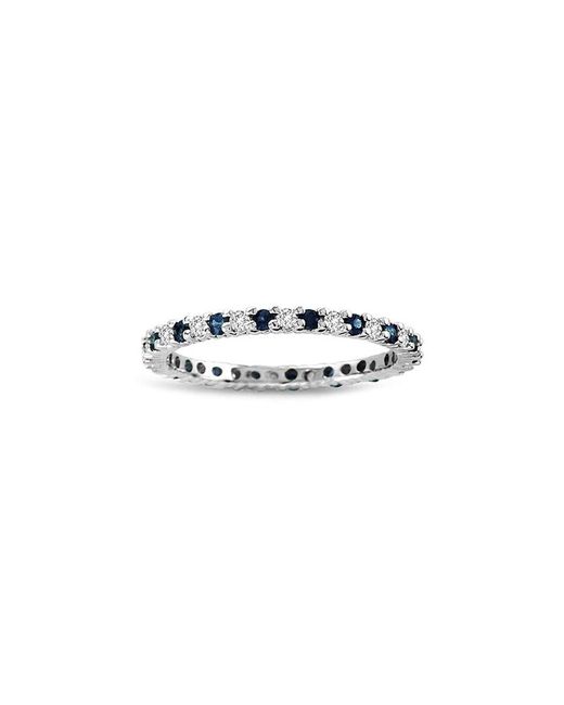 Diana M White Fine Jewelry 14k 0.55 Ct. Tw. Diamond & Sapphire Eternity Ring