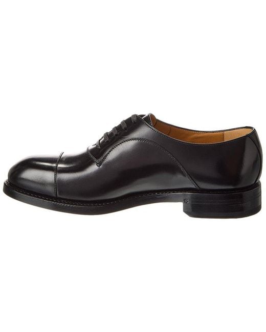 Gucci Black Interlocking G Leather Oxford for men