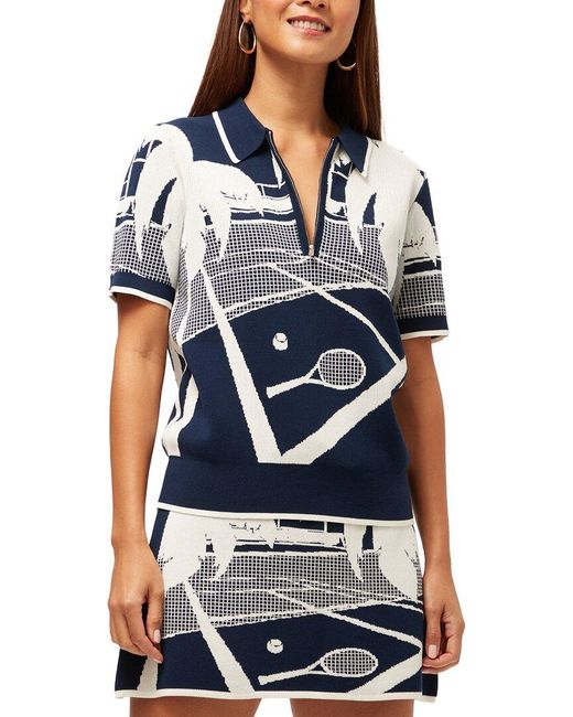 Trina Turk Blue La Jolla 2 Polo Shirt