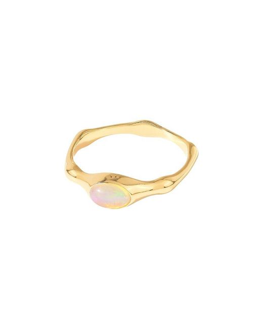 TIRAMISU Metallic 14K Over 0.28 Ct. Tw. Ethiopian Opal Solitaire Ring