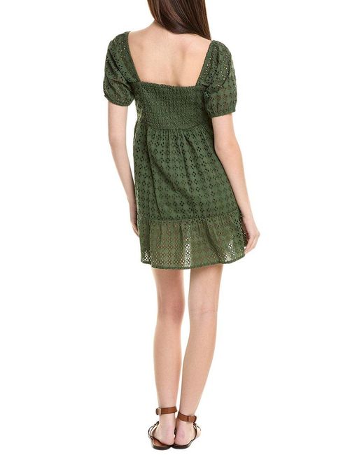 La Blanca Green Square Neck Dress