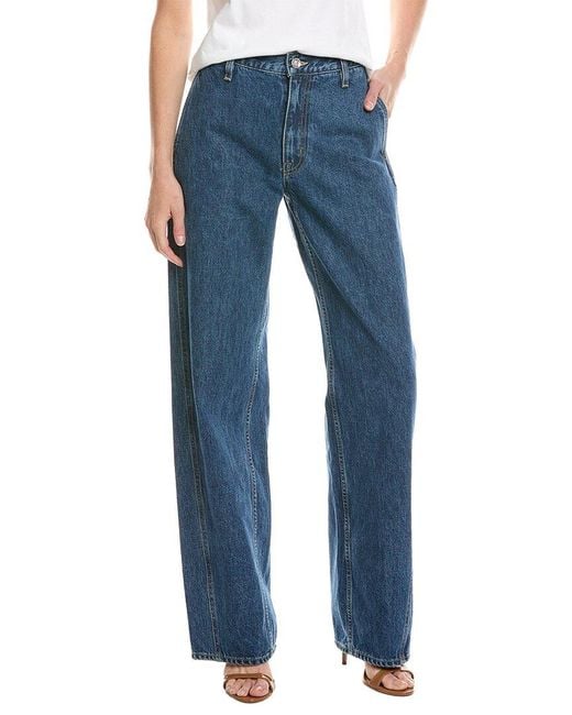 SLVRLAKE Denim Blue Cassie Chino Forbidden Love Wide Leg Jean
