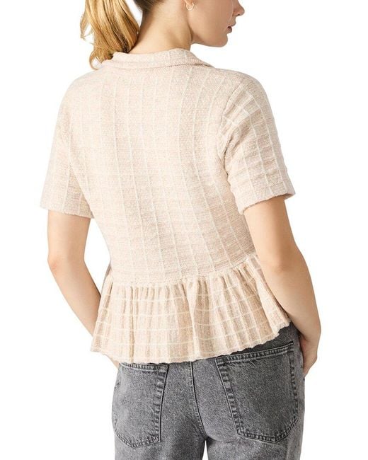 Steve Madden Gray Roxanna Woven Top