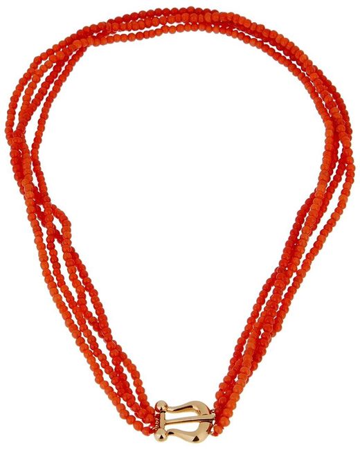 Tiffany & Co Red 18K Coral Paloma Picasso Necklace (Authentic Pre-Owned)