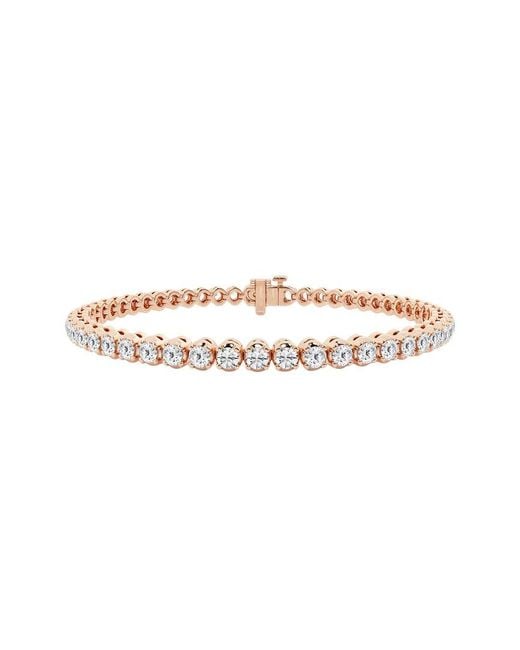 Lab Grown Diamonds White 14K Rose 4.00 Ct. Tw. Lab Grown Diamond Bracelet