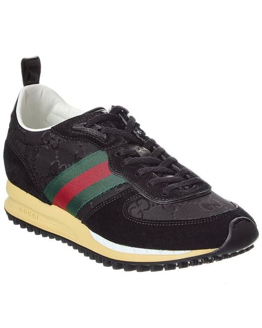 Gucci Blue Re-Motion Gg Nylon & Suede Sneaker