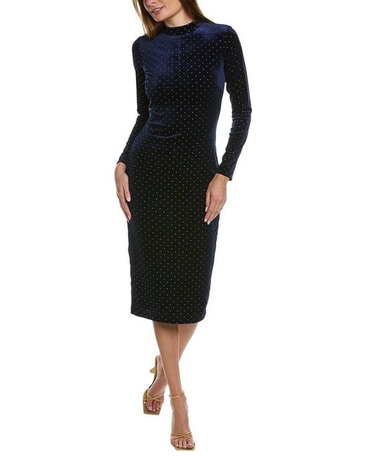 Alexia Admor Molly Mock Neck Midi Sheath Dress in Black Lyst