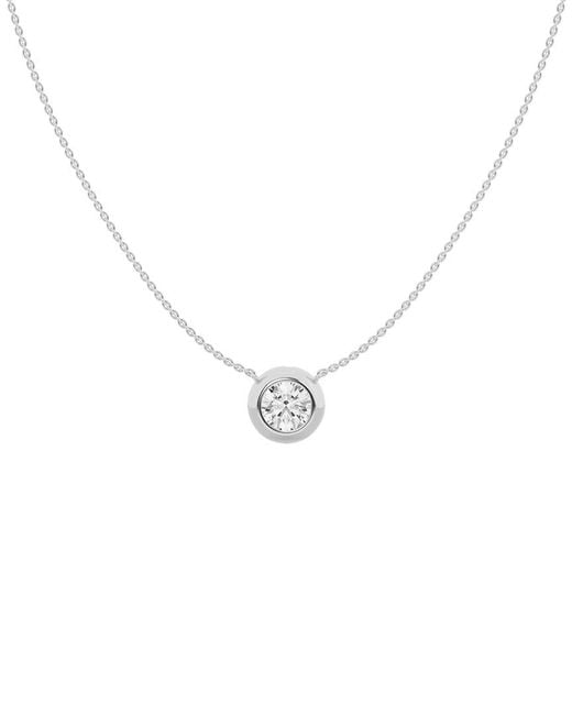 Lab Grown Diamonds Metallic 14K 1.00 Ct. Tw. Lab-Grown Diamond Solitaire Pendant Necklace
