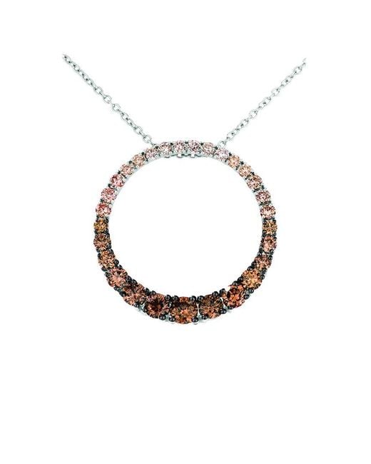 Le Vian Metallic Le Vian Chocolate Balayage 14k 1.20 Ct. Tw. Diamond Circle Pendant Necklace