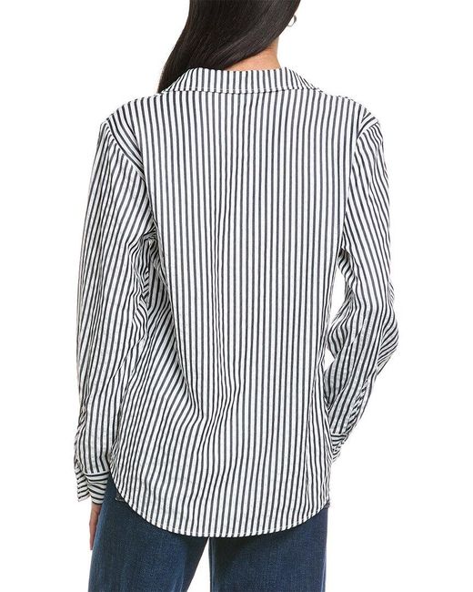 Splendid Gray Stripe Fashion Top