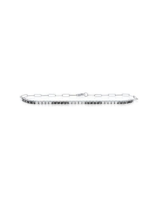 Diana M White Fine Jewelry 14k 0.50 Ct. Tw. Diamond & Emerald Bracelet