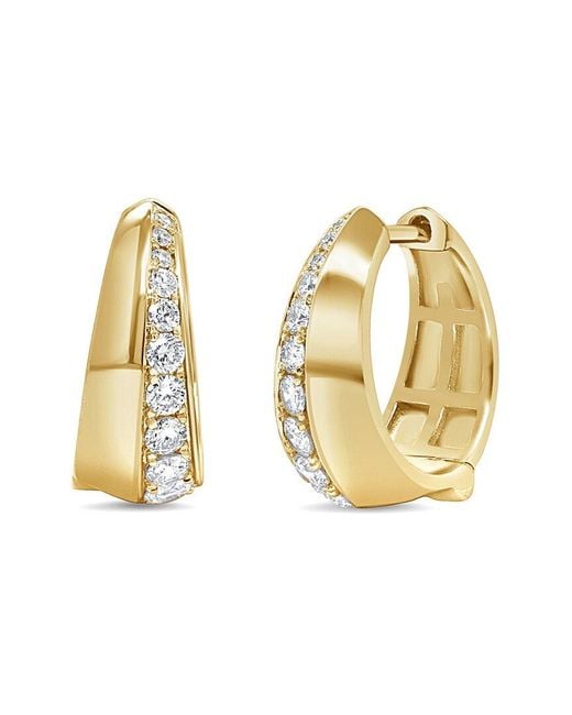 Sabrina Designs Metallic 14K 0.55 Ct. Tw. Diamond Huggie Earrings