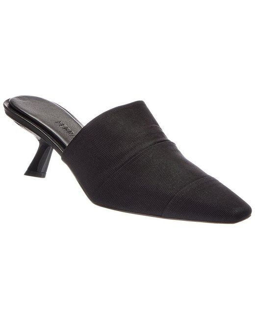 Ferragamo Black Algedi 55 Canvas Mule