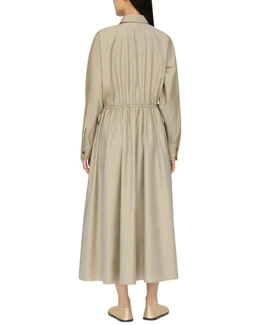 Lafayette 148 New York Natural Gathered Dress