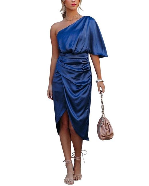 CHARLOTTE GREEN Blue Midi Dress