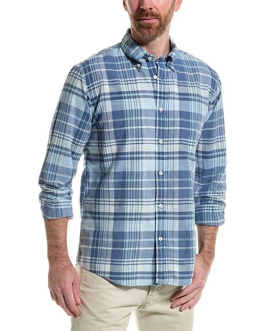 Brooks Brothers Blue Madras Regular Fit Woven Shirt for men