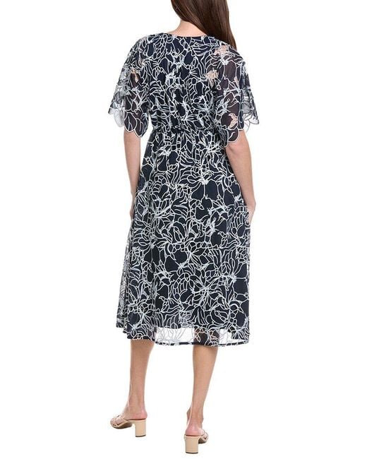 Johnny Was Blue Eyelet Bloom Dress