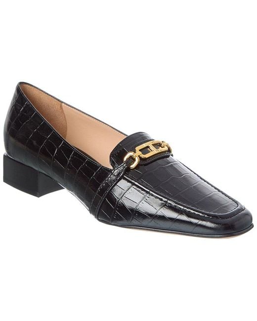 Tom Ford Blue Croc-Embossed Leather Loafer