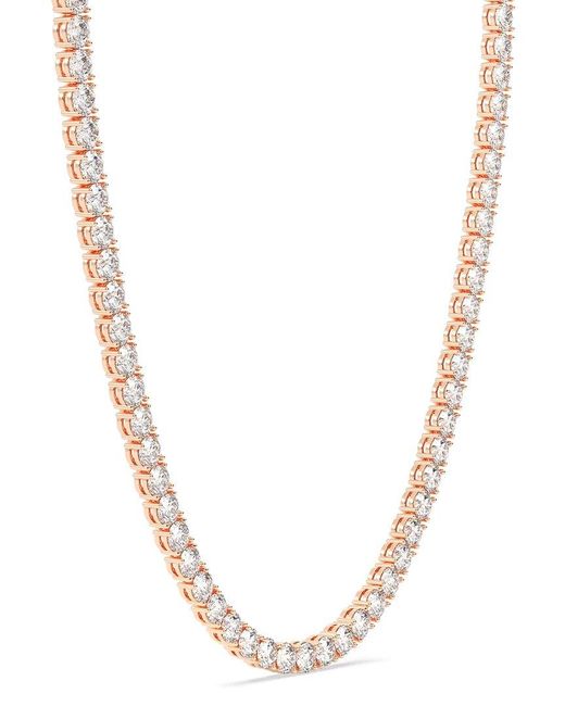 Lab Grown Diamonds White 14K 10.00 Ct. Tw. Lab-Grown Diamond Tennis Necklace