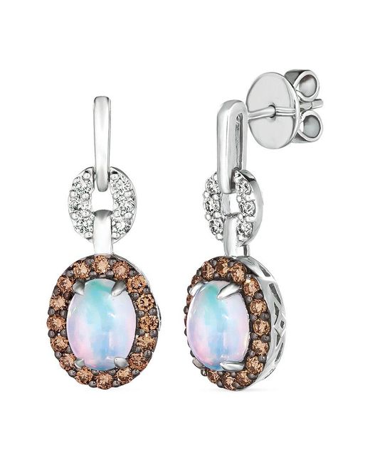 Le Vian Metallic ® 14k 2.03 Ct. Tw. Diamond & Opal Earrings