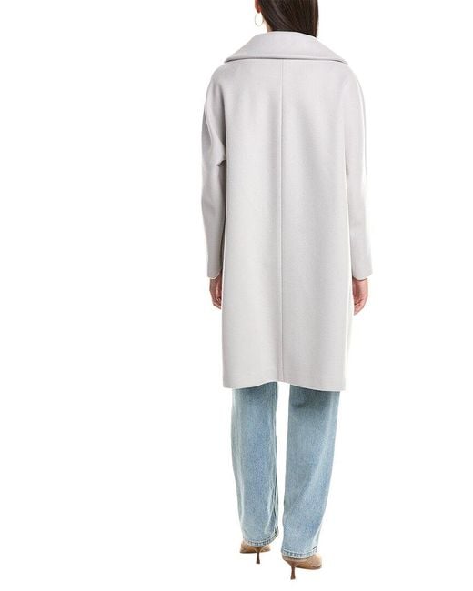 Herno Blue Wool & Cashmere-Blend Coat