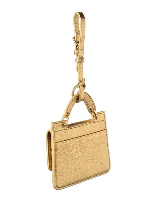 Dolce & Gabbana Metallic Dg Logo Leather Card Holder