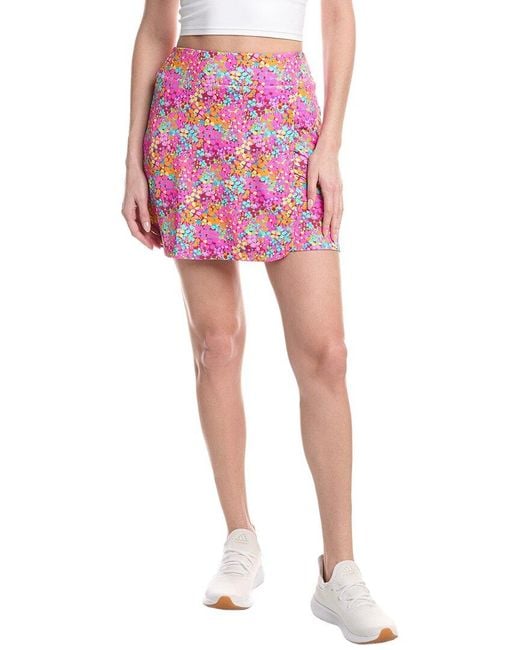 IBKUL Pink Faux Wrap Skort
