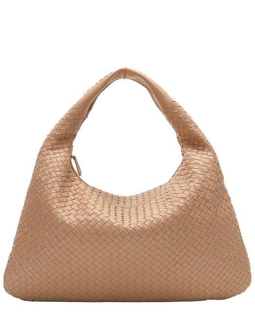Tiffany & Fred Paris Brown Hand-Woven Full-Grain Leather Large Tote