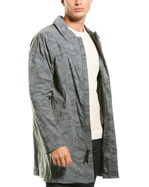 Tumi Gray Reflective Rain Jacket for men