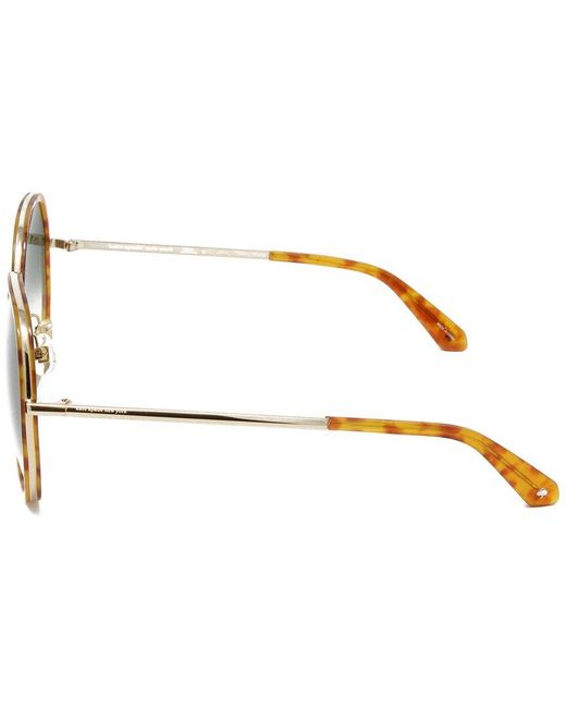 Kate Spade Metallic Round Green Gradient Lens Sunglasses