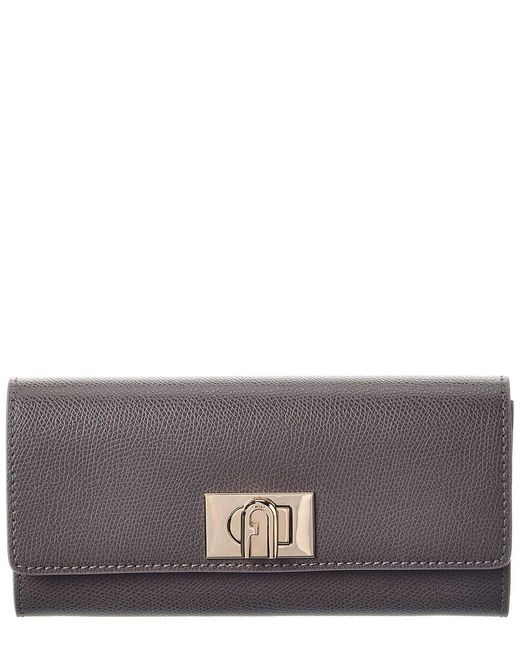 Furla Gray 1927 Leather Continental Wallet
