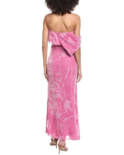 Etro Pink Georgia Silk-Blend Maxi Dress