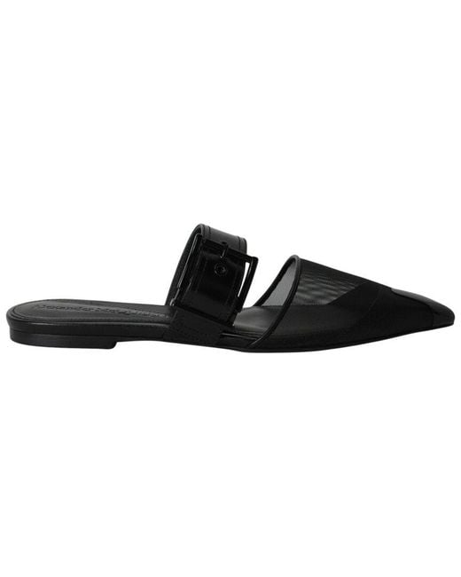 McQueen Black Punk Mesh Mule