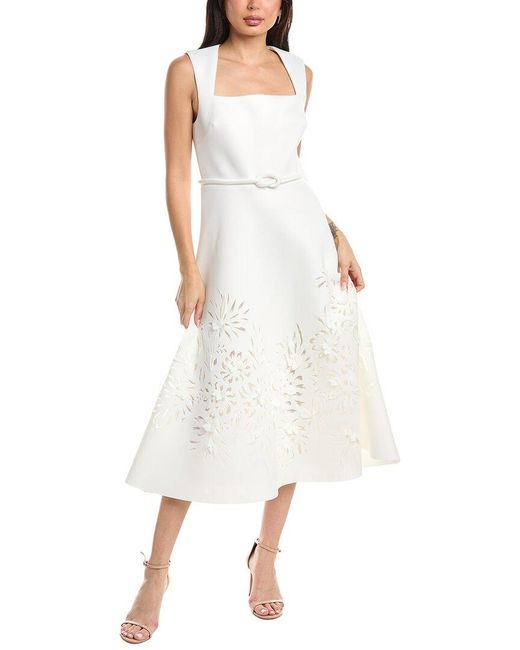 Badgley Mischka White Elly Cocktail Dress