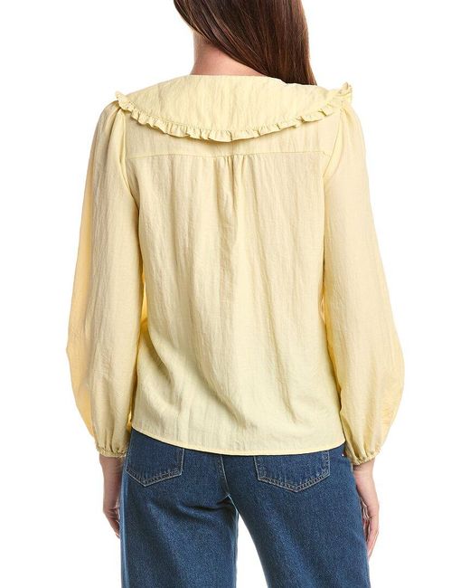 ANNA KAY Natural Kansas Ruffled Blouse