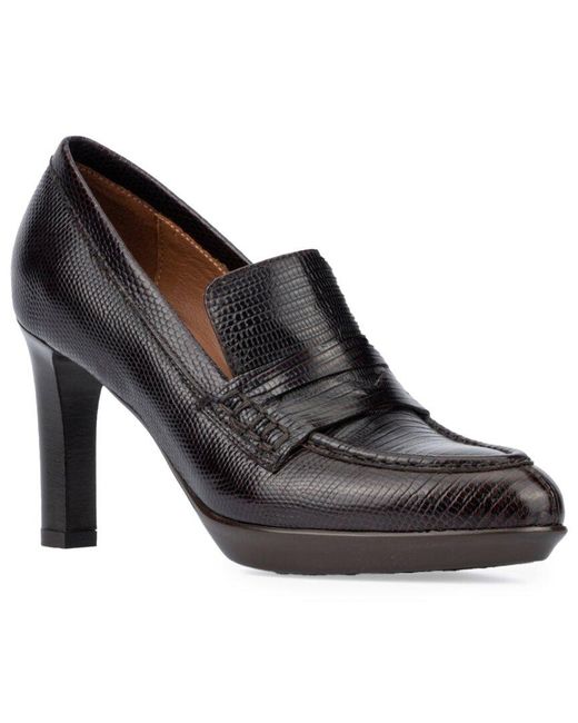Aquatalia Black Rella Weatherproof Leather Pump