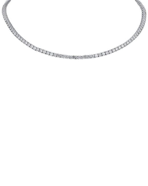 Lab Grown Diamonds Metallic 14K 7.25 Ct. Tw. Lab-Grown Diamond Tennis Necklace