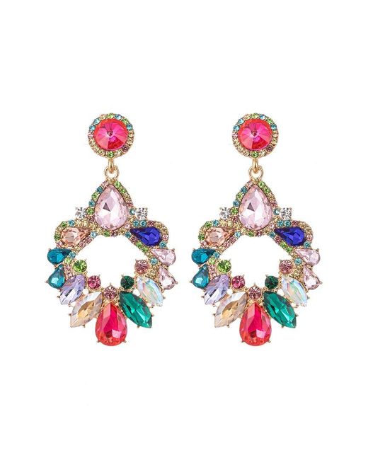 Eye Candy LA White Rainy Rainbow Drop Earrings