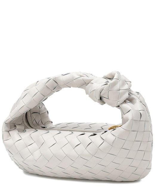 Tiffany & Fred Paris White Woven Leather Pouch