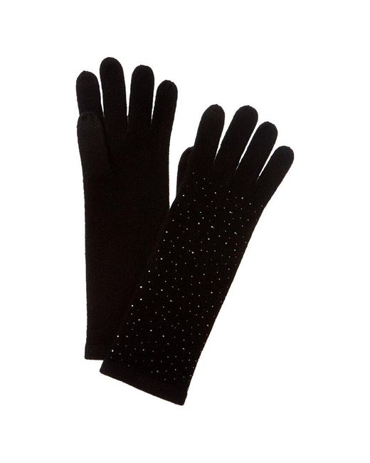 Sofiacashmere Black Cashmere Gloves