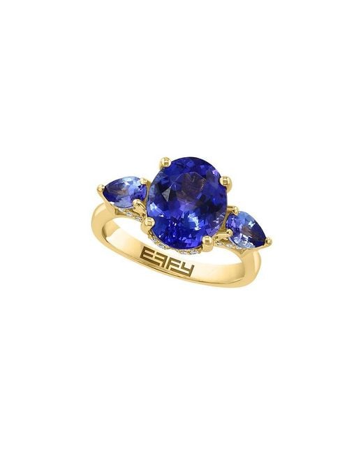 Effy Fine Jewelry Blue 14K 4.78 Ct. Tw. Diamond & Tanzanite Ring