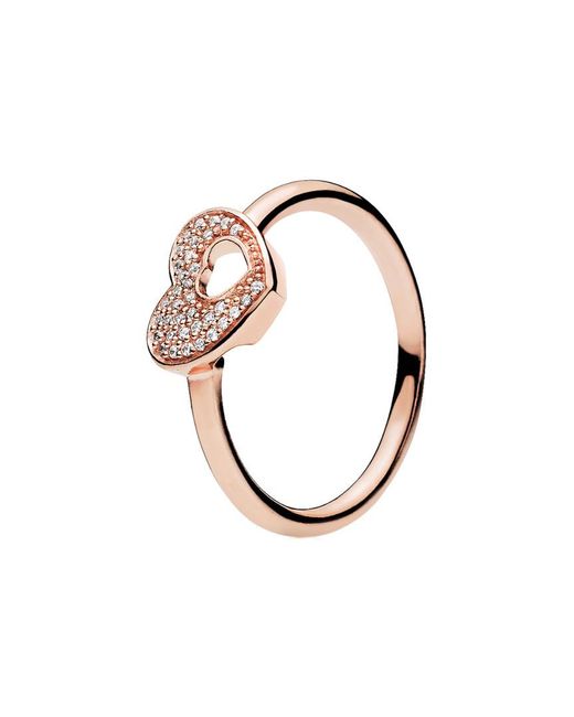 PANDORA Rose Cz Shimmering Puzzle Heart 