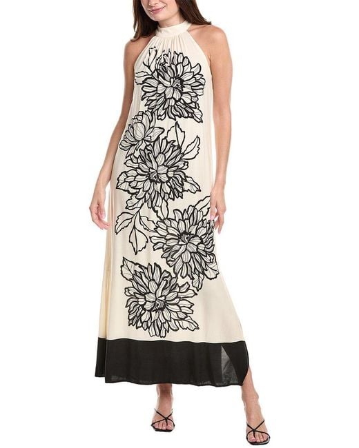Vince Camuto White Challis Maxi Dress