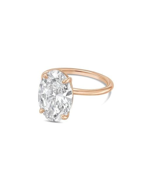 Diana M White Diana M. 14K Rose 2.00 Ct. Tw. Lab-Grown Diamond Solitaire Ring