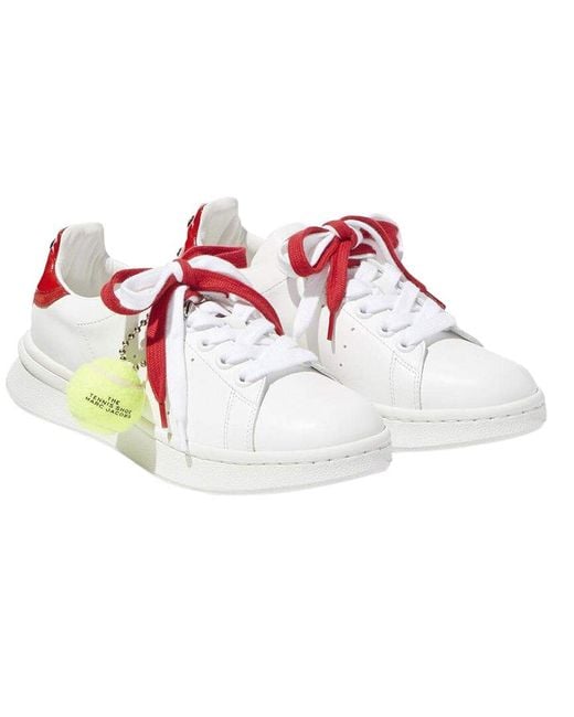 Marc Jacobs White The Tennis Shoe Leather Sneaker
